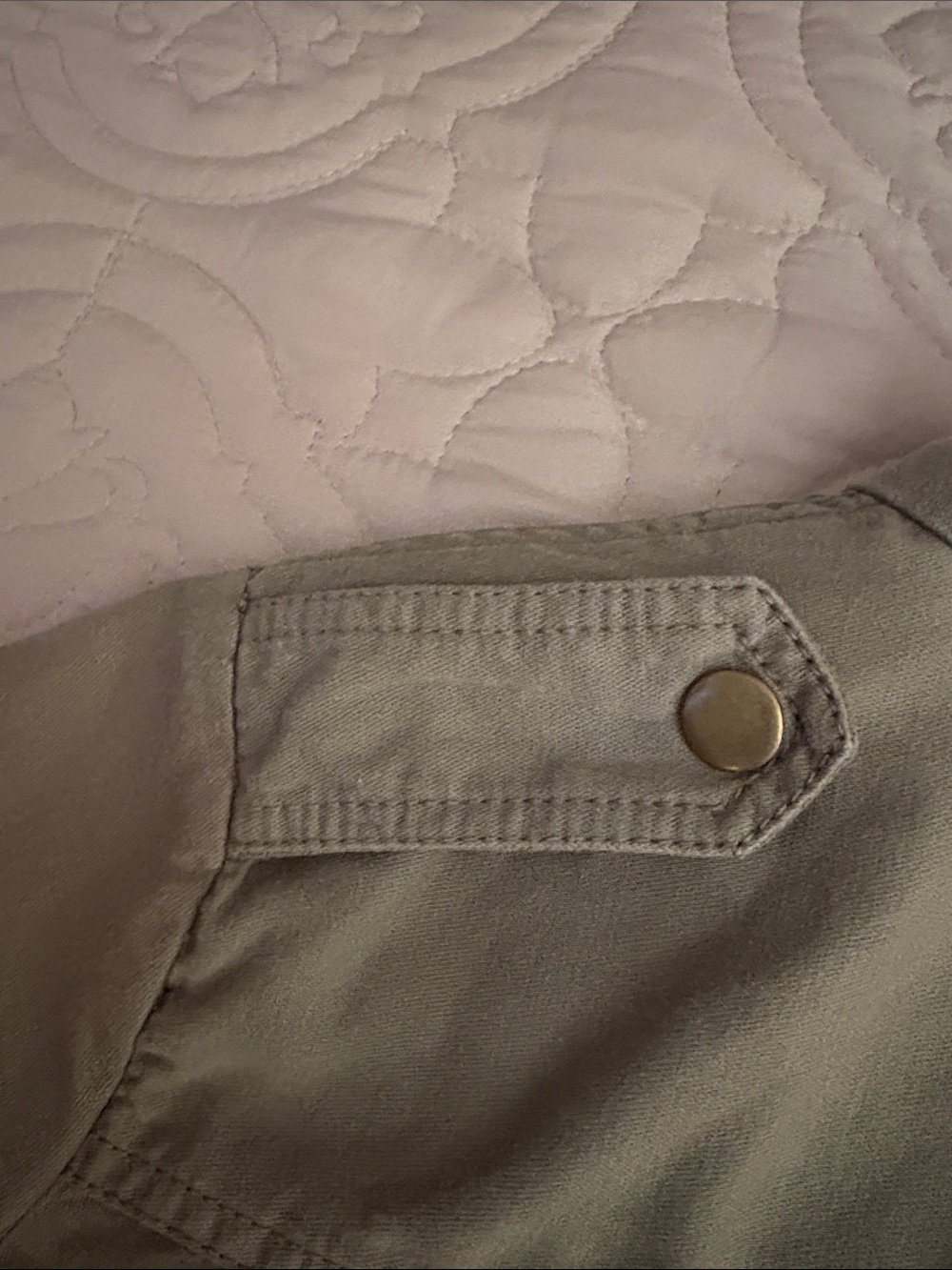 LOFT Sage Green Utility Jacket with Drawstring Hem - Picture 7 of 7